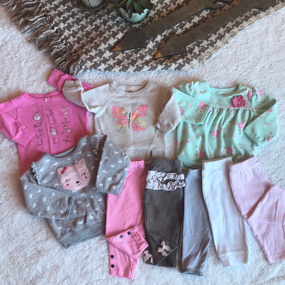 Sweatshirts & Leggings baby girl 6 month Bundle